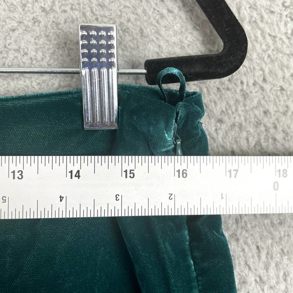 Free People Annalise Velvet Skirt Womens 10 Green Deep Teal Mini Jewel Tone NYE - Picture 8 of 9